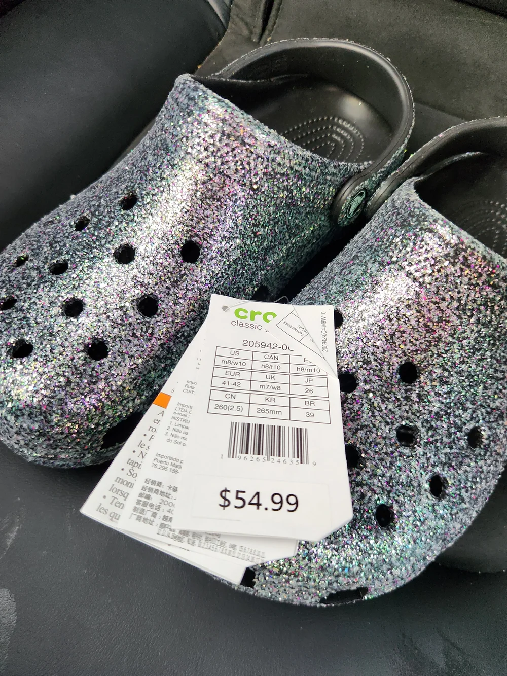 Crocs Classic Glitter Clog Limited Edition - Men’s 8 - 205942-0C4 / WOMENS 10 - Picture 5 of 7